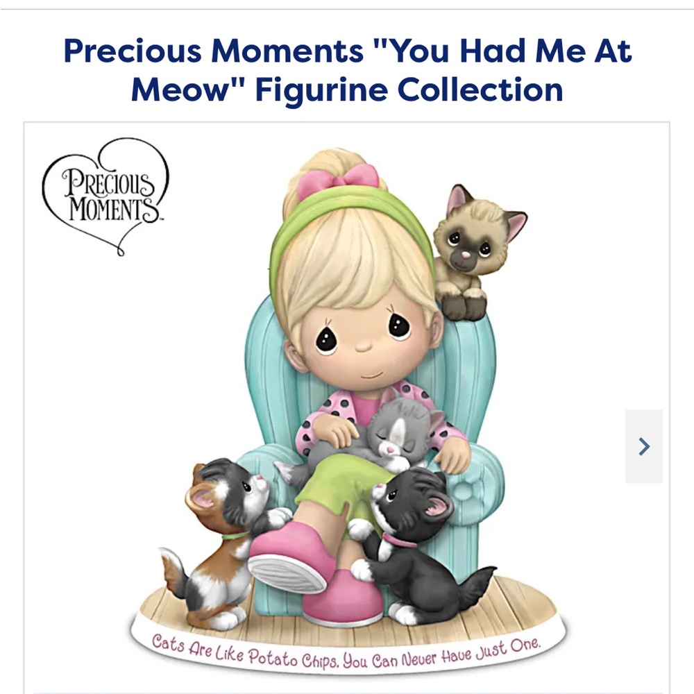 Precious Moments 'You Had Me At Meow' Figurine Porcelain kittens cats NIB